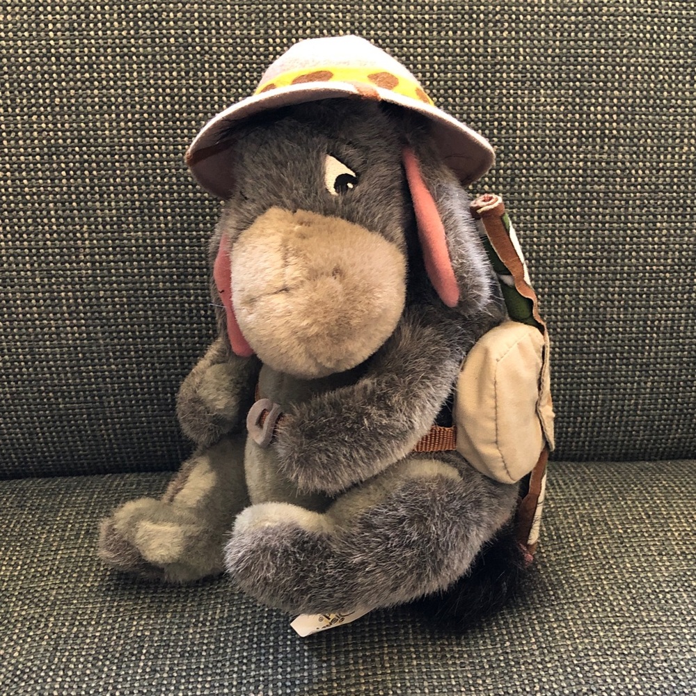Disney Eeyore Plush dressed for Safari